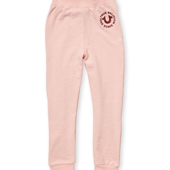 True Religion Glitter Logo Fleece Joggers Girl's M - Picture 1 of 3